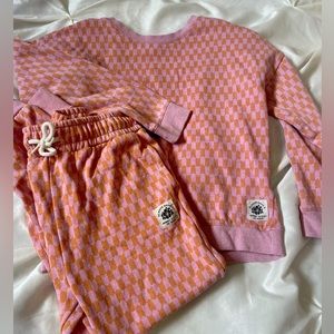 Cotton on matching set - kids - pink & purple checks